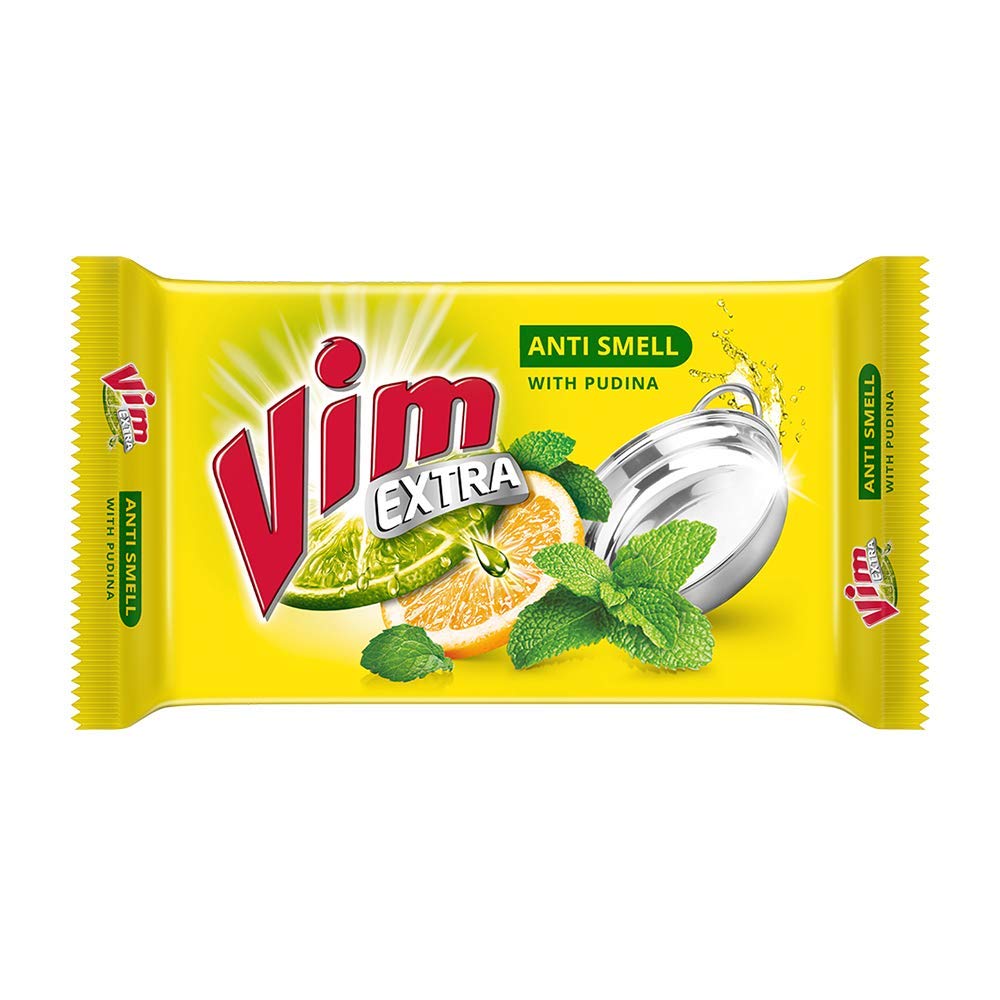 Vim/ Anti Smell Dish-wash Bar(with Pudina)(115gm)