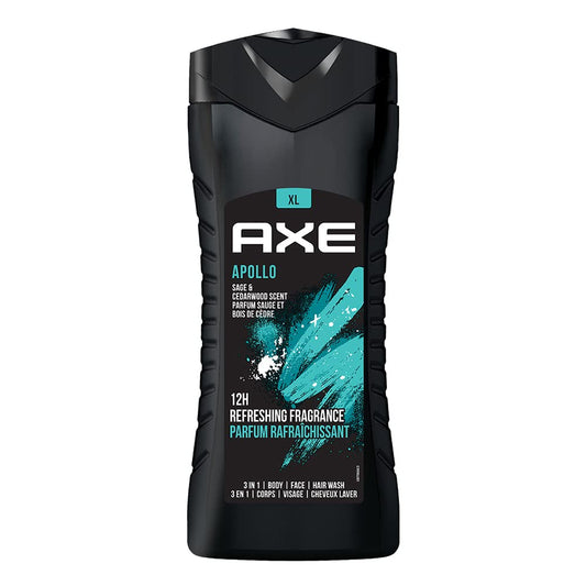 AXE APOLLO/ 3IN1 BODY, FACE & HAIR WASH/ SAGE & CEDALWOOD SCENT(400ml)