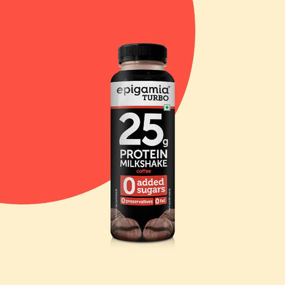 Epigamia/ Turbo 25gm Protein Milkshake - Coffee(250ml) Zero Added Sugar