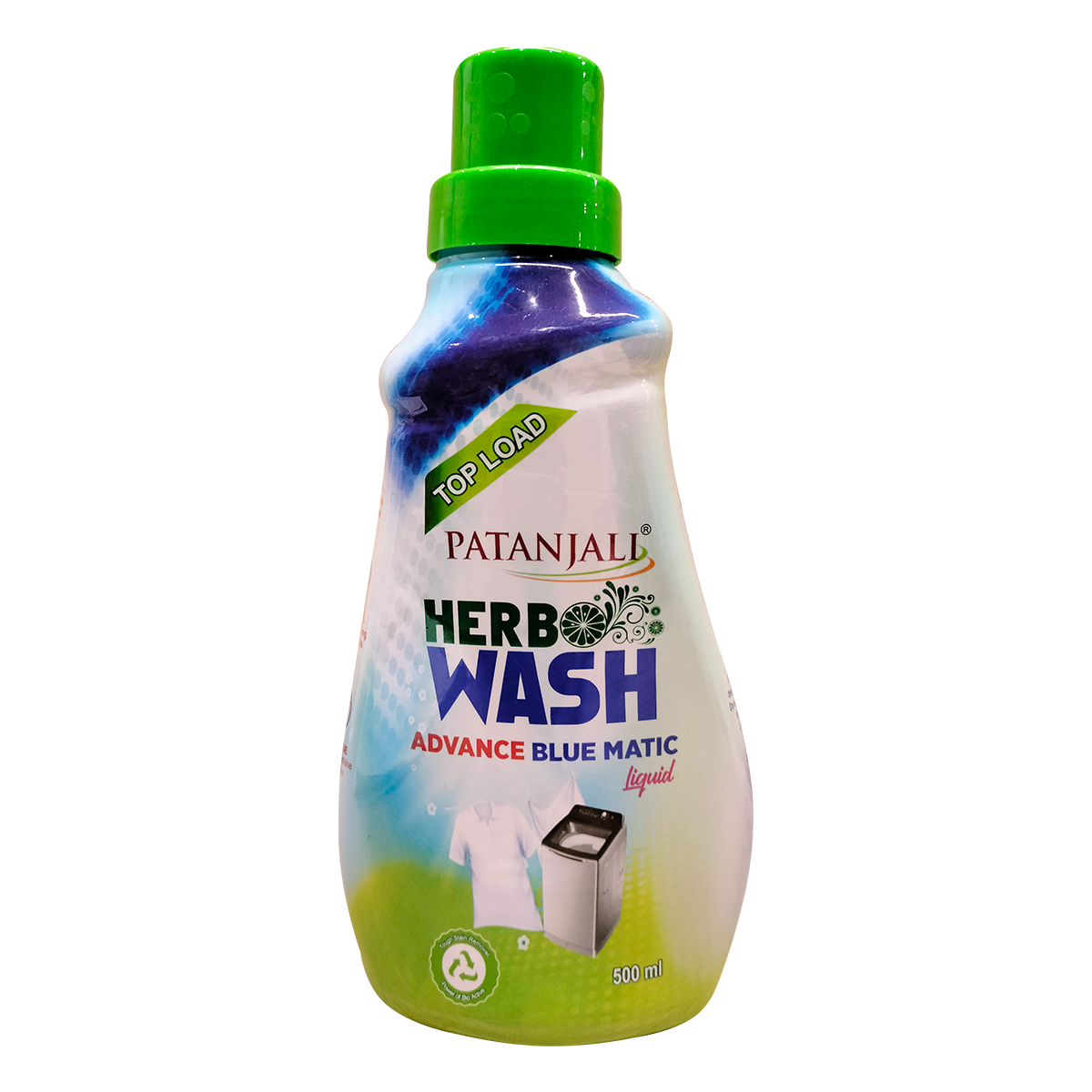 PATANJALI/ HERBO WASH TOP LOAD/ ADVANCE BLUE MATIC LIQUID(500ml)