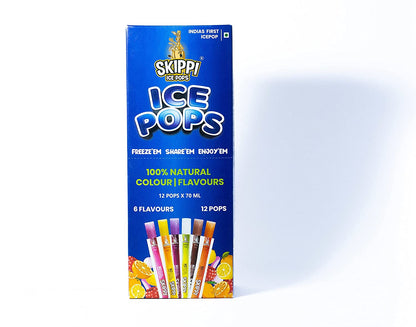 SKIPPI ICE POOPS/ 6 FLAVOURS/ 12POPSx70ml(840ml)