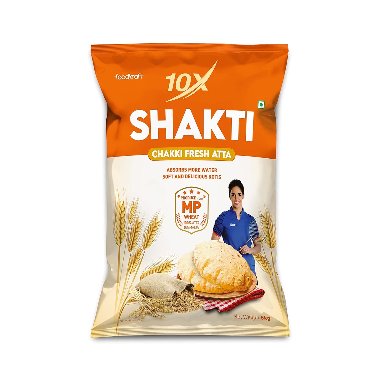 Shakti/ Chakki Fresh Atta/ Produce From MP Wheat (5kg)