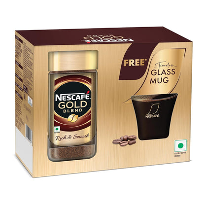 Nescafe/ Gold Blend/ Rich & Smooth Coffee (95gm)(Free Timeless Glass Mug)