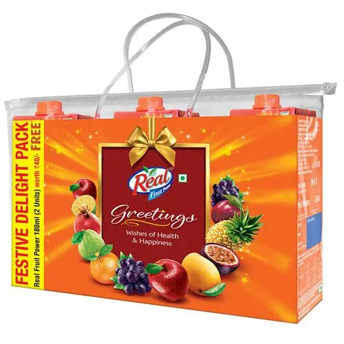 Real/ Festival Delight Pack/ (3n X 1L + 2n X 180 ml Real Fruit Power Worth Rs. 40 Free)