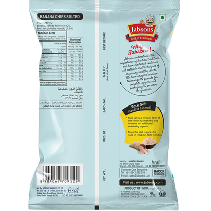 Jabsons/ Banana Chips/ Simply Salted/ Vrat Snack (150gm)