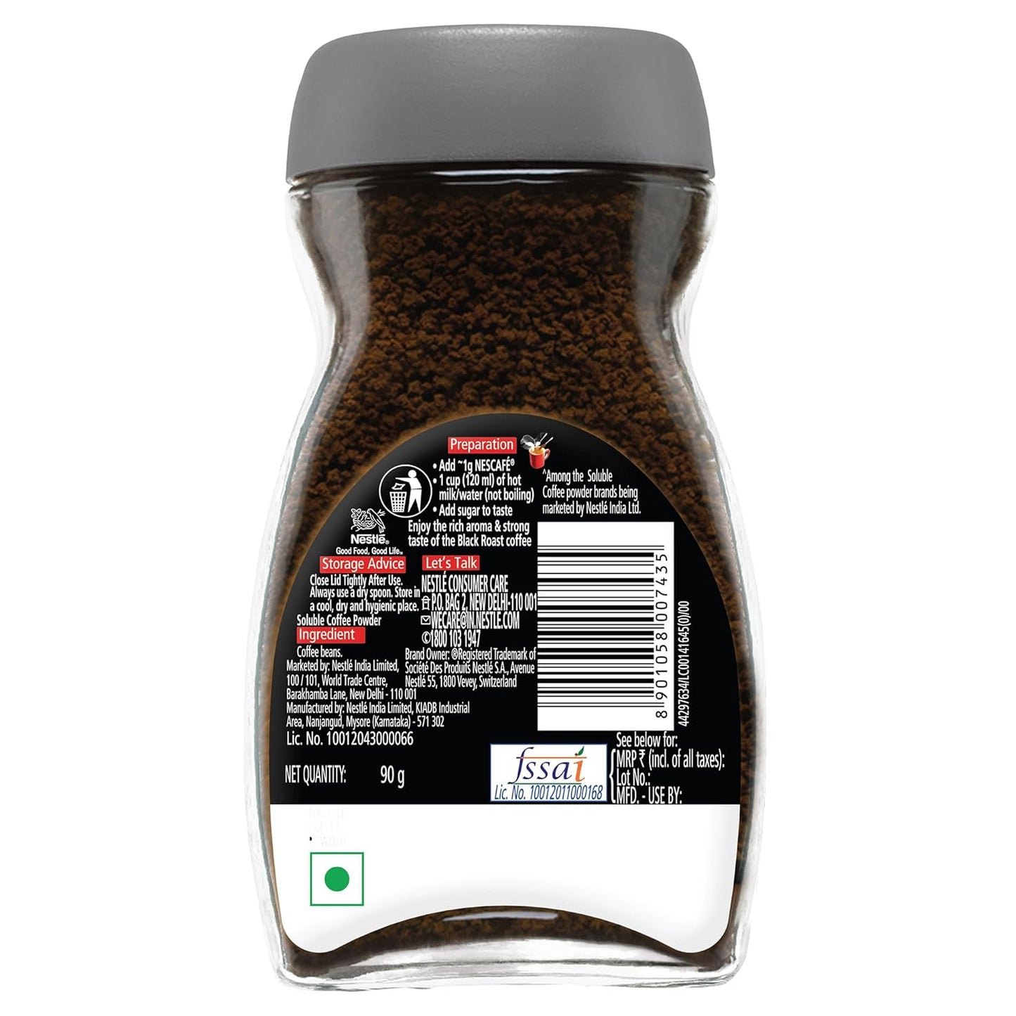 Nescafe/ Black Roast/ Rich & Strong Coffee (95gm)