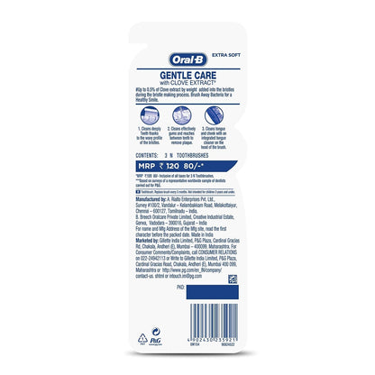 ORAL-B/ GENTLE CARE WITH CLOVE EXTRACT/ OFFER PACK/ BUY 2 GET 1(PACK OF 3)