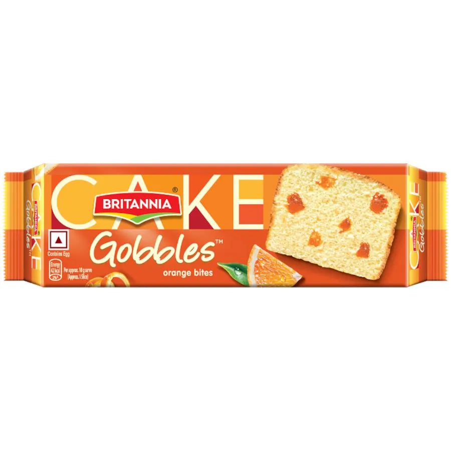 Britannia/ Gobbles Orange Bites Cake - Contains Egg(50gm)