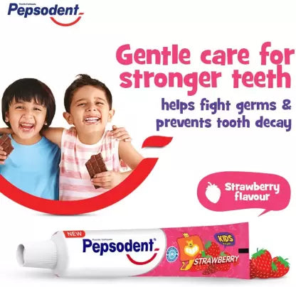 PEPSODENT KIDS STRAWBERRY TOOTHPASTE (2-6 YEARS)(45gm)
