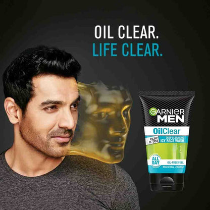 GARNIER MEN OIL CLEAR DEEP CLEANSING FACE WASH (100gm)