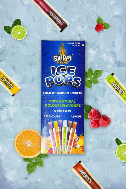 SKIPPI ICE POOPS/ 6 FLAVOURS/ 12POPSx70ml(840ml)