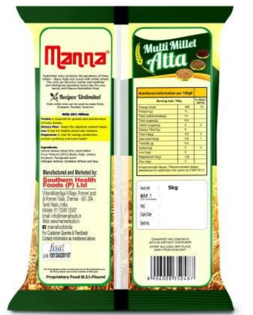 Manna/ Multi Millet Atta(5kg)