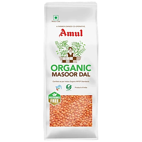 Amul/ Organic - Masoor Dal(500g) - Free  From Pesticides