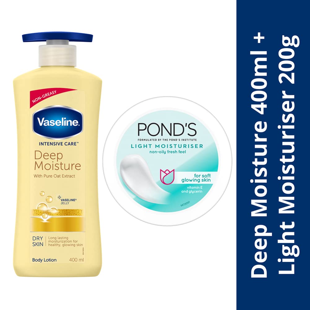 Vaseline/ Deep Moisture Serum In Lotion (400ml) (Free Ponds Moisturiser Worth Rs. 99)