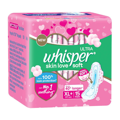 Whisper/ Ultra Soft XL+ (15 Pads) (Pink)