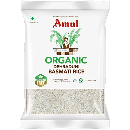 Amul/ Organic - Basmati Rice(1kg) - Free  From Pesticides