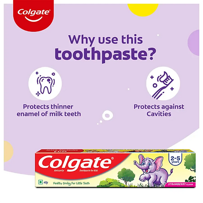 Colgate/ Toothpaste For Kids/ Strawberry Flavor/ 2-5 Years (40gm)