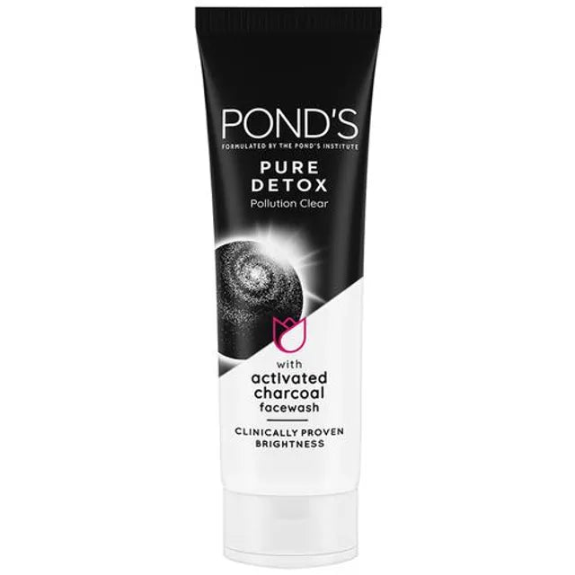 PONDS/ PURE DETOX WITH ACTIVATED CHARCOAL FACEWASH (50gm)