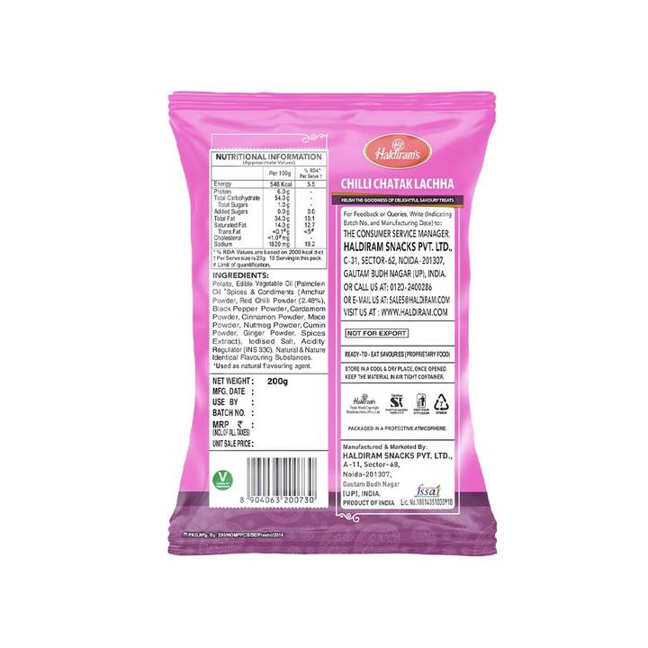 Haldiram/ Chilli Chatak Lachha(200gm)