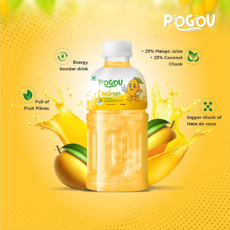 Pogou/ Mango Juice - With Nata-de-Coco (330ml)