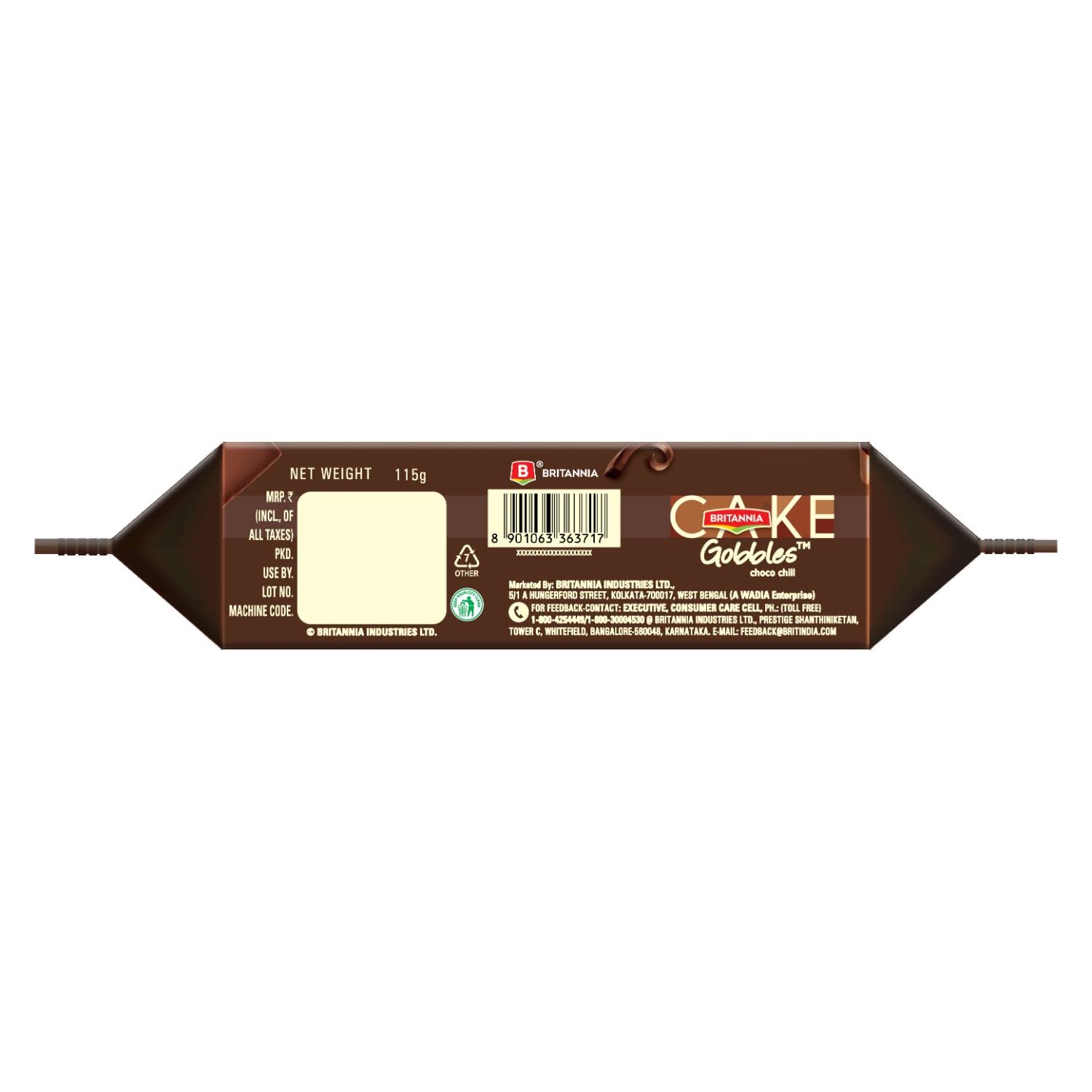 Britannia Gobbles Double Chocolate Cake 8.82oz (250g) - Delightfully  Smooth, Soft and Delicious Cake - Breakfast & Tea Time Snacks - Suitable  for Vegetarians (Pack of 6) - Walmart.com