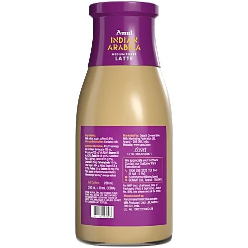 Amul/ Indian Arabica - Medium Roast Latte(280ml)