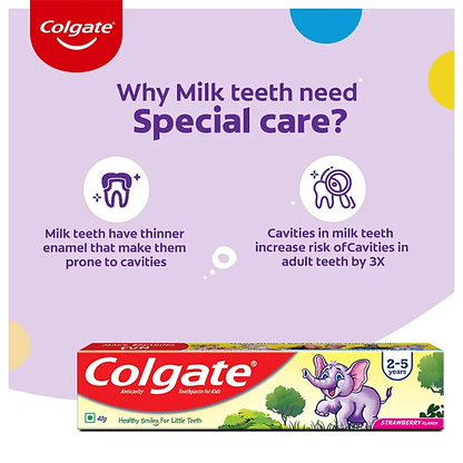 Colgate/ Toothpaste For Kids/ Strawberry Flavor/ 2-5 Years (40gm)