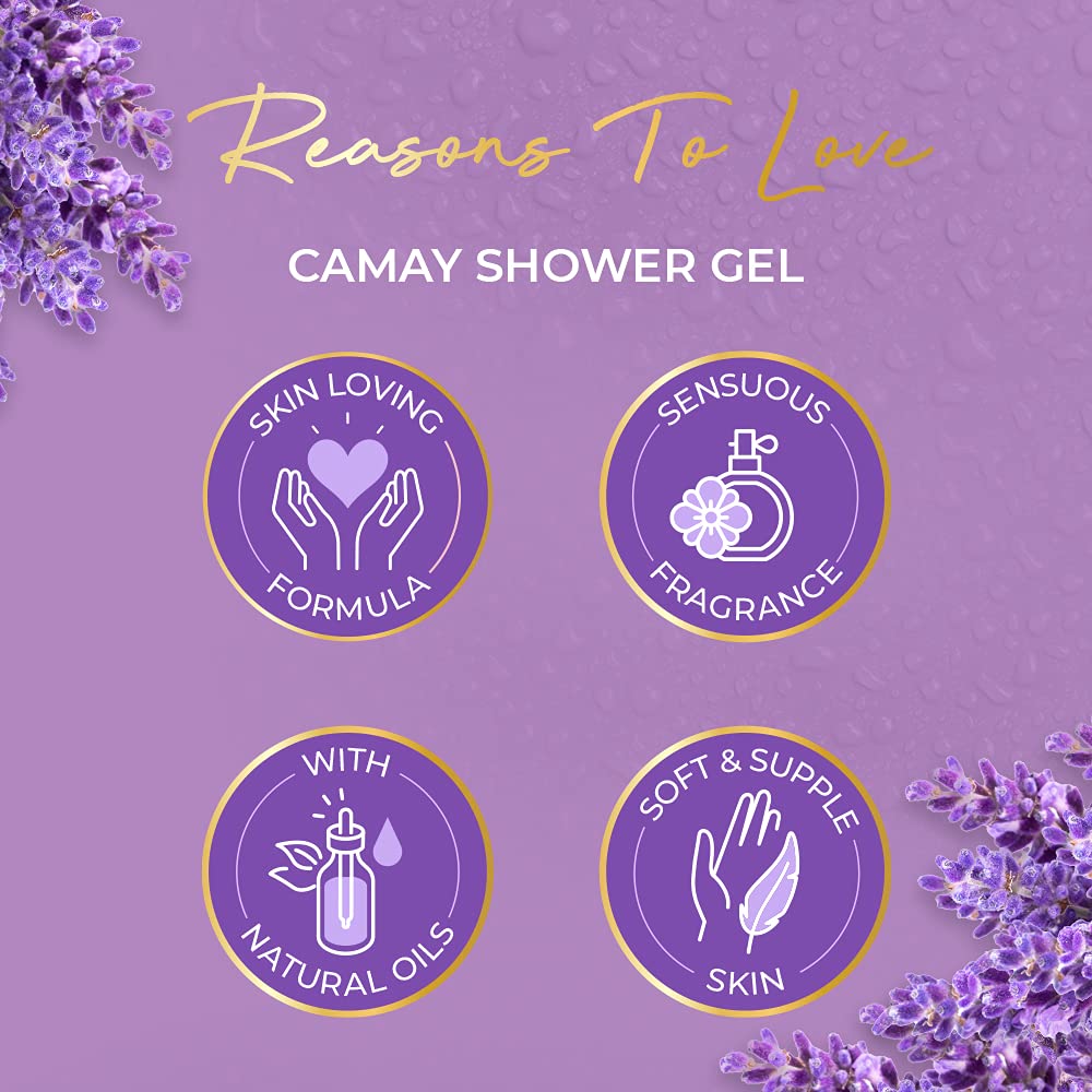 CAMAY PARIS LAVANDE SHOWER GEL (with the soothing fragrance of french lavender)(500ml)