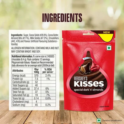 Hersheys/ Kisses/ Special Dark n Almonds (33.6gm)