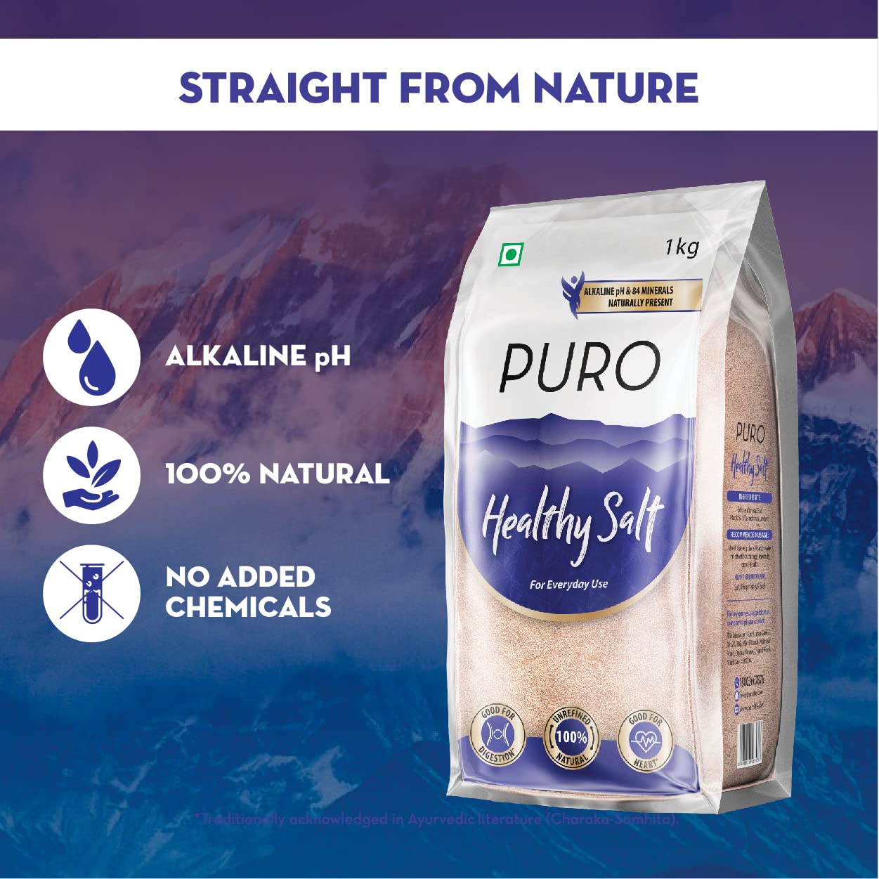 PURO/ HEALTHY SALT/ ROCK SALT (1kg)