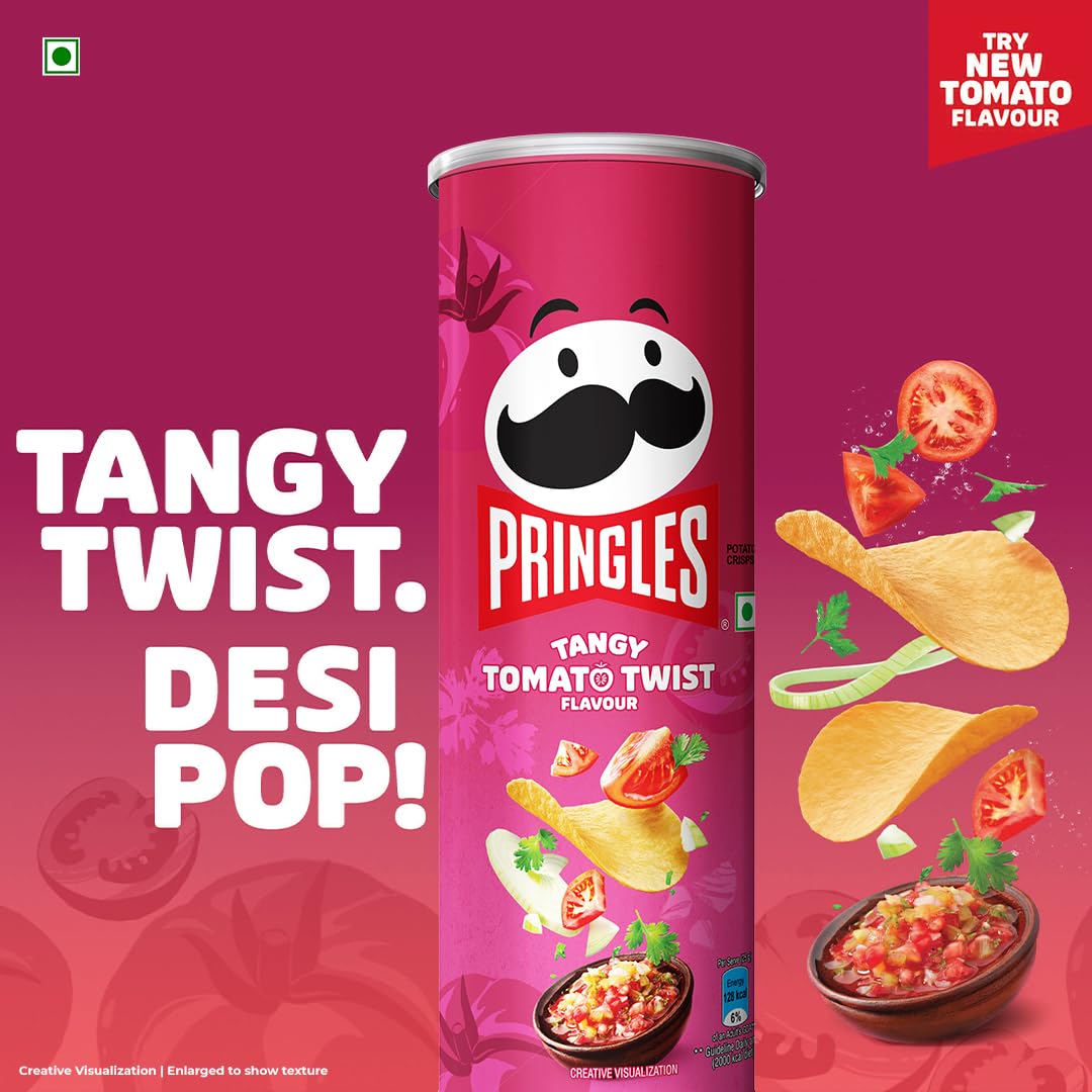 Pringles/ Tangy TomatoTwist Flavour (102gm)