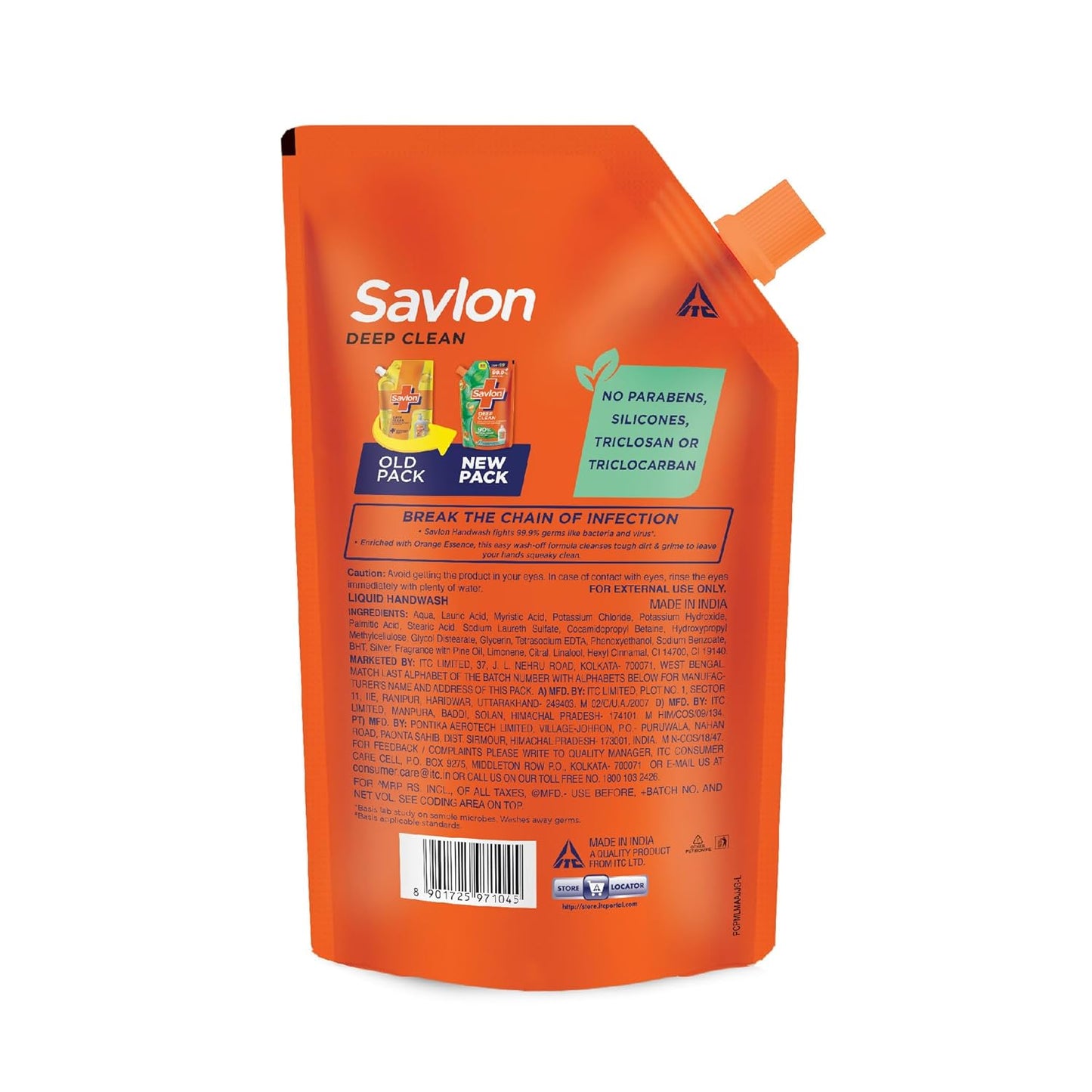 Savlon/ Deep Clean Handwash/ 90 Percet Natural Origin Content (675ml)