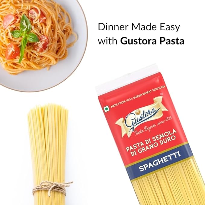 Gustora/ Spaghetti(500gm) - Made From 100% Durum Wheat Semolina