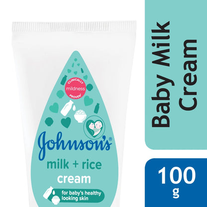 JOHNSONS MILK and RICE BABY CREAM 100gm