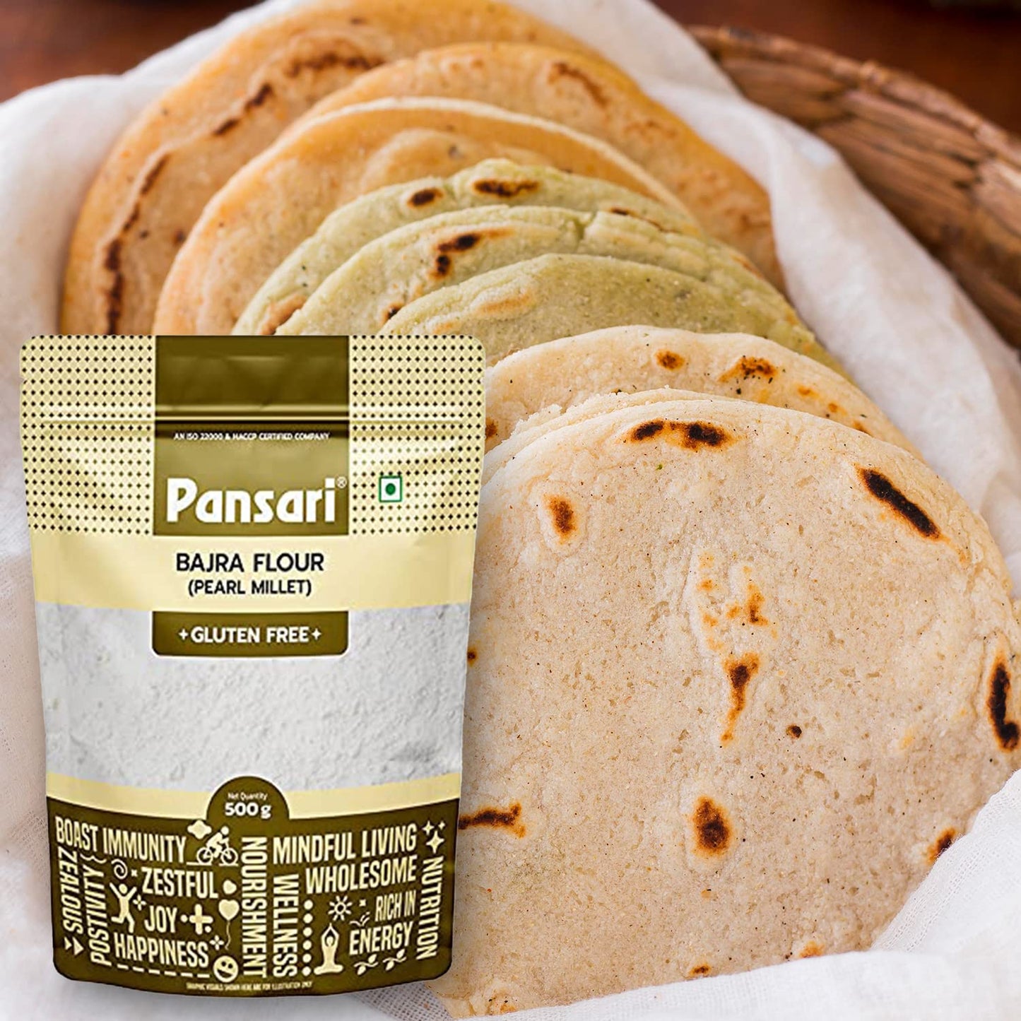 Pansari/ Bajra Flour - Pearl Millet(500gm) - Gluten Free