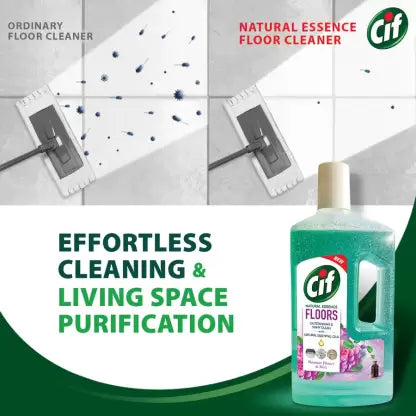 CIF NATURAL ESSENCE FLOOR CLEANERS/ SUMMER FLOWER &amp;MINT WITH NATURAL ESSENTIAL OILS(997ml)