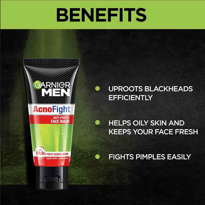 GARNIER MEN ACNO FIGHT ANTI-PIMPLE FACE WASH (50gm)