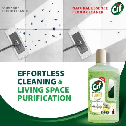 CIF NATURAL ESSENCE FLOOR CLEANERS/ YUSU LEMON &amp;LEMONGRASS WITH NATURAL ESSENTIAL OILS(997ml)