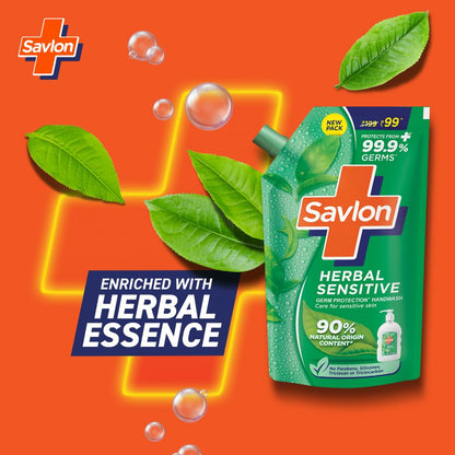 SAVLON/ HERBAL SENSITIVE HANDWASH REFIL(675ml)