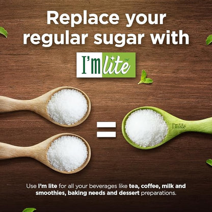 I'm Lite/ Sugar Blended With The Goodness Of Stevia(50 % Less Calories)