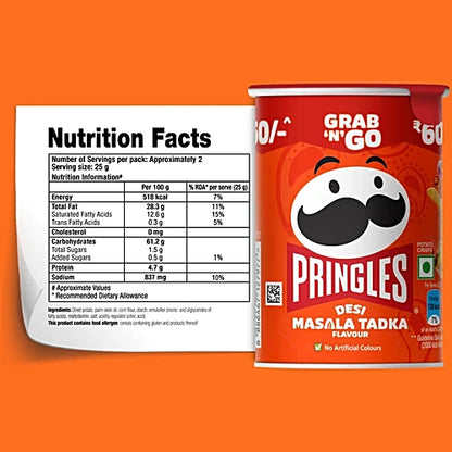 Pringles/ Potato Chips - Desi Masala Tadka Flavour (40gm)