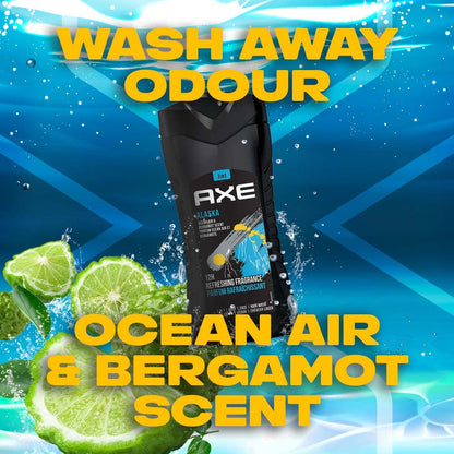 AXE ALASKA/ 3IN1 BODY, FACE &amp; HAIR WASH/ OCEAN AIR &amp; BERGAMOT SCENT(400ml)