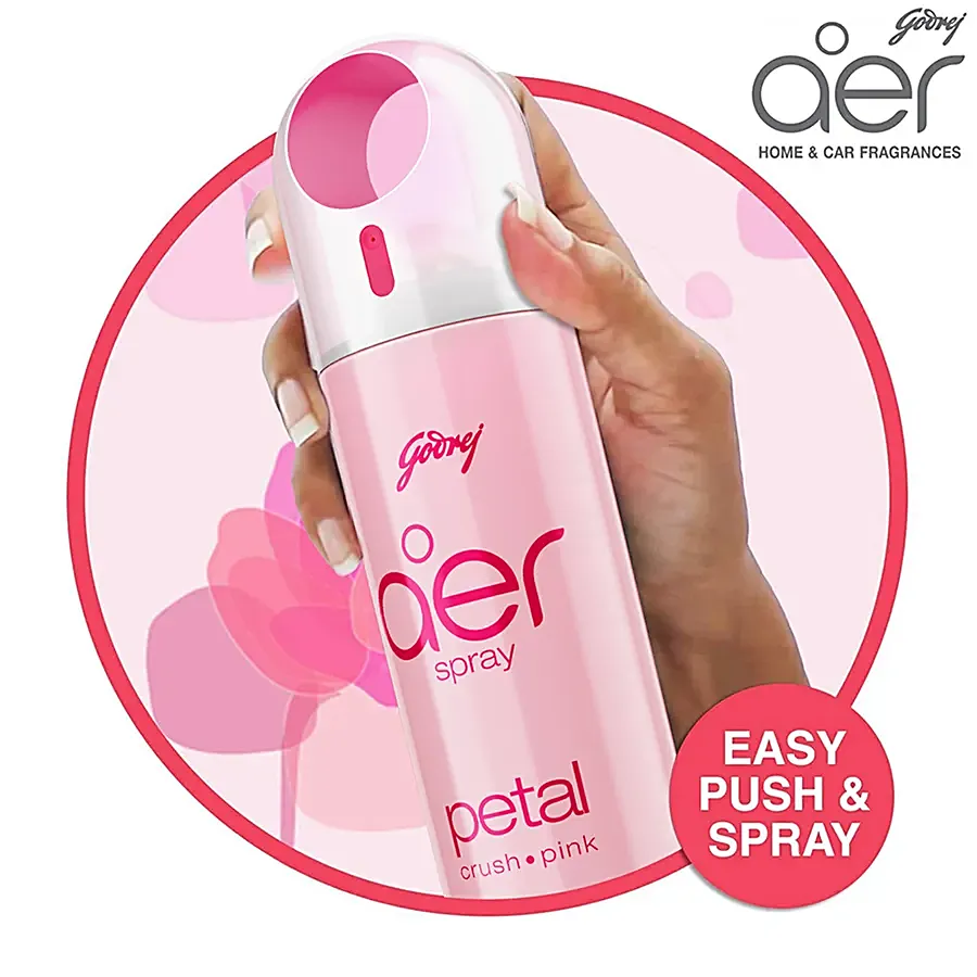 Godrej/ Aer Spray Air Freshner/ Petal Crush Pink (220ml)