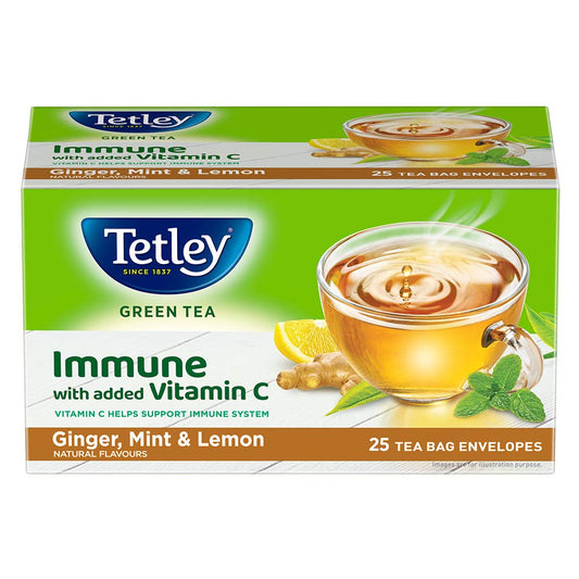 TETLEY/ GREEN TEA/ GINGER, MINT &amp; LEMON(25n TEA BAGS)