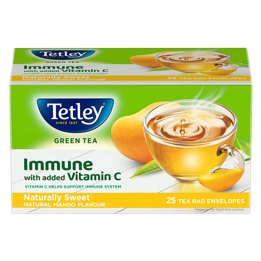 TETLEY/ GREEN TEA/ NATURALLY SWEET/ NATURAL MANGO FLAVOUR(25n TEA BAGS)