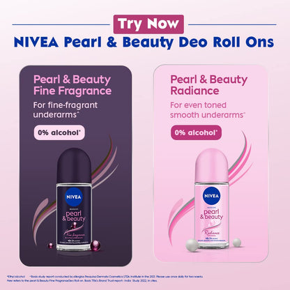 NIVEA PEARL &amp; BEAUTY DEODORANT ROLL ON (WITH PEARL EXTRACTS &amp; AVOCADO OIL)(50ml)