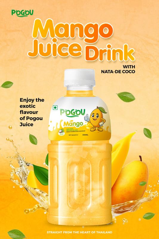 Pogou/ Mango Juice - With Nata-de-Coco (330ml)