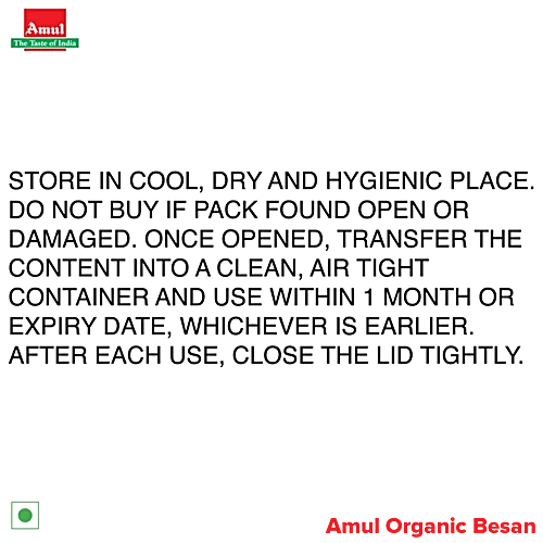 Amul/ Organic - Besan(500g) - Free  From Pesticides