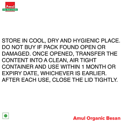 Amul/ Organic - Besan(500g) - Free  From Pesticides