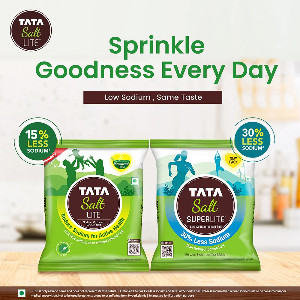 Tata Salt Lite (Sodium Curtailed Lodised Salt) (1kg) - Family Needs